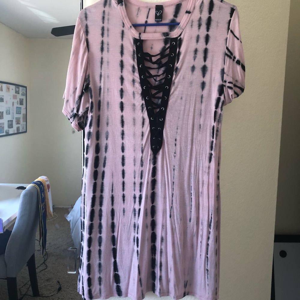 Beautiful Tie Dye Dress with Corset look
